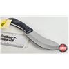 Image 5 : Knife w/Leather Sheath  (Consignor Tag - Stainless Skinner Blue Micarta Leather Sheath) (Total Lengt