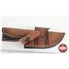 Image 6 : Knife w/Leather Sheath  (Consignor Tag - Stainless Skinner Blue Micarta Leather Sheath) (Total Lengt