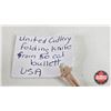 Image 8 : Knife: United Cutlery 50 cal Bullet Folding Knife  (Total Length of Knife Unfolded : 8-1/4")