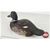 Image 2 : Wooden Duck Decoy : (Consignor Tag - Working Blue Bill c. 1950) (Measures : 6"H x 5-1/2"W x 13"L)