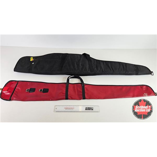 Soft Shell Gun Cases (2)  - Red (42"L ) - Black (46"L)