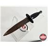 Image 5 : Dagger : Vintage : Third Pattern Fairbairn-Sykes Commando Knife (c/w Leather Sheath) (NOTE : Blade i