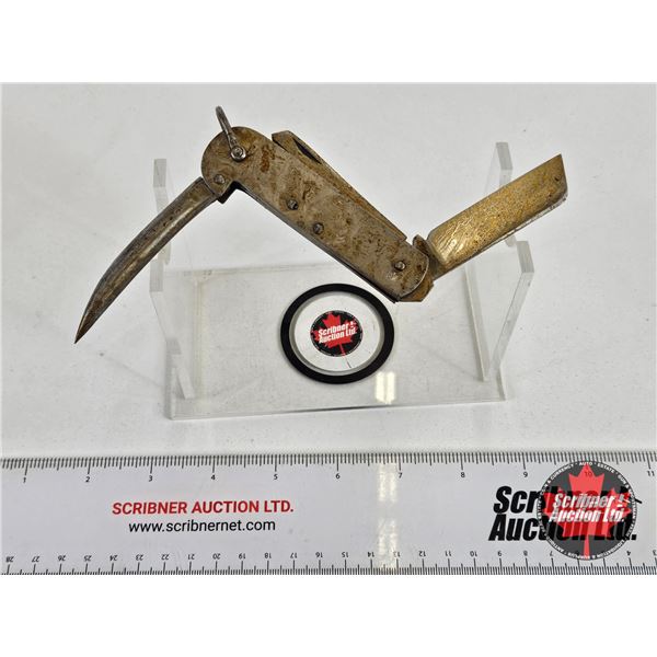 Antique Canadian Military Marlin Spike Knife Featuring Broad Arrow Stamp