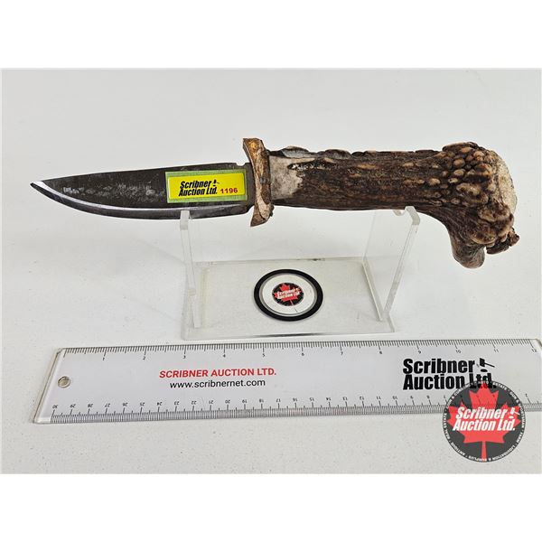 Antler Handled Hunting Knife (Total Length of Knife : 11-1/2")