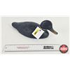 Image 1 : Wooden Duck Decoy (Consignor Tag - Black Hen Decoy c. 1930's) (Measure : 5"H x 5-1/2"W x 14"L)
