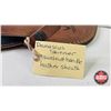Image 10 : Knife w/Leather Sheath (Consignor Tag - Damascus Skinner Walnut Handle Leather Sheath) (Total Length