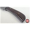 Image 3 : Knife w/Leather Sheath (Consignor Tag - Damascus Skinner Walnut Handle Leather Sheath) (Total Length