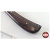 Image 8 : Knife w/Leather Sheath (Consignor Tag - Damascus Skinner Walnut Handle Leather Sheath) (Total Length