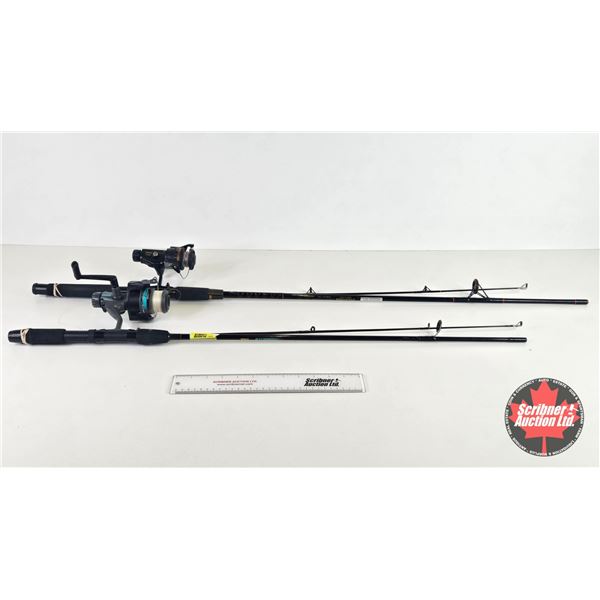 Fishing Rod & Reel Combos (2) : - Daiwa Model CX 135 w/ 7' Rod - Zebco MX3 w/ 6' Rod