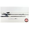 Image 1 : Fishing Rod & Reel Combos (2) : - Daiwa Model CX 135 w/ 7' Rod - Zebco MX3 w/ 6' Rod