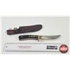 Image 1 : Knife w/ Leather Sheath (Consignor Tag - 1960's Schrade Old Timer USA 165) (Total Length of Knife : 