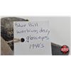 Image 12 : Wooden Duck Decoy (Consignor Tag - Blue Bill Working Decoy Glass Eyes c. 1940's) (Measures : 5-1/2"H