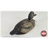 Image 3 : Wooden Duck Decoy (Consignor Tag - Blue Bill Working Decoy Glass Eyes c. 1940's) (Measures : 5-1/2"H