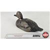 Image 5 : Wooden Duck Decoy (Consignor Tag - Blue Bill Working Decoy Glass Eyes c. 1940's) (Measures : 5-1/2"H