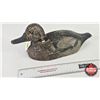 Image 6 : Wooden Duck Decoy (Consignor Tag - Blue Bill Working Decoy Glass Eyes c. 1940's) (Measures : 5-1/2"H