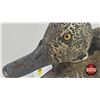 Image 7 : Wooden Duck Decoy (Consignor Tag - Blue Bill Working Decoy Glass Eyes c. 1940's) (Measures : 5-1/2"H