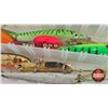 Image 4 : Variety of Crank Bait Lures (11) c/w Plastic Box (Box Measures : 1-3/4"H x 11"W x 7-1/4"D)