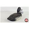 Image 3 : Wooden Duck Decoy (Consignor Tag - Blue Bill Hen Working Decoy Stamped FC 1951) (Measures : 6-1/2"H 