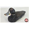 Image 5 : Wooden Duck Decoy (Consignor Tag - Blue Bill Hen Working Decoy Stamped FC 1951) (Measures : 6-1/2"H 