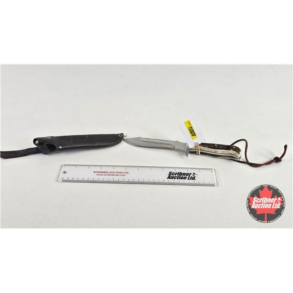 Knife w/Leather Sheath (Consignor Tag - Premier's Original Gazel Hunter H 150 Solingen Germany) (Tot