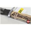 Image 9 : Knife w/Leather Sheath (Consignor Tag - Premier's Original Gazel Hunter H 150 Solingen Germany) (Tot