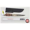 Image 1 : Knife w/Leather Sheath (Consignor Tag - Monarch Original Bowie Japan 2171) (Total Length of Knife : 
