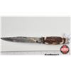 Image 6 : Knife w/Leather Sheath (Consignor Tag - Monarch Original Bowie Japan 2171) (Total Length of Knife : 