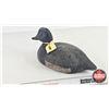Image 5 : Wooden Duck Decoy (Consignor Tag - Vintage Working 1930's Bill Drake : Stamped AL : Nail Eyes) (Meas