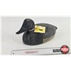 Image 6 : Wooden Duck Decoy (Consignor Tag - Vintage Working 1930's Bill Drake : Stamped AL : Nail Eyes) (Meas