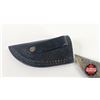 Image 3 : Damascus Mini Skinner : Blue Laminate & Mosaic Pin w/Leather Sheath (Total Length of Knife : 5"L)