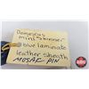 Image 6 : Damascus Mini Skinner : Blue Laminate & Mosaic Pin w/Leather Sheath (Total Length of Knife : 5"L)
