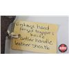 Image 7 : Knife w/Leather Sheath (Consignor Tag - Vintage Hand Forged Trapper's Knife, Antler Handle) (Total L