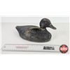 Image 1 : Wooden Duck Decoy (Consignor Tag: Working Blue Bill Drake : 1930's) (Measures : 6"H x 6-1/4"W x 12-3