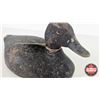 Image 2 : Wooden Duck Decoy (Consignor Tag: Working Blue Bill Drake : 1930's) (Measures : 6"H x 6-1/4"W x 12-3