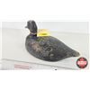 Image 4 : Wooden Duck Decoy (Consignor Tag: Working Blue Bill Drake : 1930's) (Measures : 6"H x 6-1/4"W x 12-3