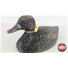 Image 5 : Wooden Duck Decoy (Consignor Tag: Working Blue Bill Drake : 1930's) (Measures : 6"H x 6-1/4"W x 12-3