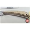 Image 3 : Knife w/Leather Sheath (Consignor Tag - Stainless Skinner Laminate Wood) (Total Length of Knife : 9"