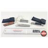 Image 1 : Variety of Pocket Knives (3) w/Magnesium Fire Starter/Sharpening Stone