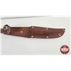 Image 5 : Knife w/Leather Sheath (Consignor Tag - Frosts Mora Knife Sweden) (Total Length of Knife : 9-1/2"L)