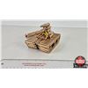 Image 1 : Metal Sculpture Art : Tank (Made From Shell Casings) (Measures : 4"H x 3-3/4"W x 8"D)
