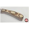 Image 4 : Knife w/Leather Sheath (Consignor Tag - Stainless Skinner Wood Grain Laminate) (Total Length of Knif