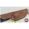 Image 6 : Knife w/Leather Sheath (Consignor Tag - Stainless Skinner Wood Grain Laminate) (Total Length of Knif