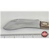 Image 9 : Knife w/Leather Sheath (Consignor Tag - Stainless Skinner Wood Grain Laminate) (Total Length of Knif