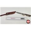 Image 1 : Knife w/Leather Sheath (Consignor Tag - Stainless Bowie Solingen Germany H7) (Total Length of Knife 