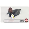 Image 1 : Wooden Duck Decoy : Working Red Head Drake Hollow Body (c. 1920) (Measures : 6"H x 6"W x 14-1/2"D)