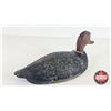 Image 4 : Wooden Duck Decoy : Working Red Head Drake Hollow Body (c. 1920) (Measures : 6"H x 6"W x 14-1/2"D)