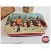 Image 5 : Vintage CIL Wooden Ammo Box : w/Collector Tins (4) (Box Measures : 8"H x 14" W x 8-1/2"D)