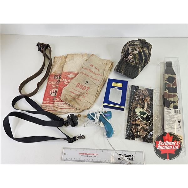 Sportsman Group: - Cabela's Hat - Rifle Slings (3) - Hip Flask - Canvas Shop Bags - etc.
