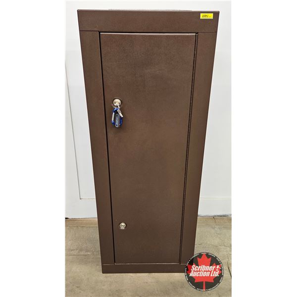 Gun Cabinet/Locker : Metal  (Measures : 55-1/2"H x 21"W x 10"D)