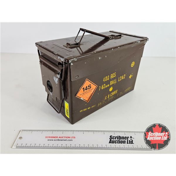Military Metal Ammo Box (Measures : 7-1/2"H x 6"W x 12"D)